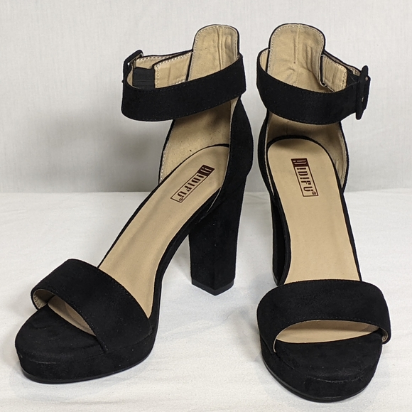 NEW IDIFU Womens IN4 Sabrina Platform Chunky High Heels Sz 9 black - Picture 2 of 4